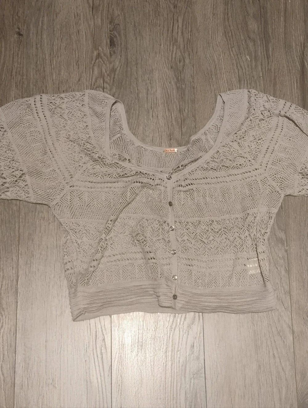 Free People Knit Lace Crop Top